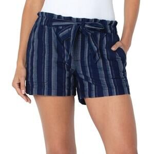 Liverpool Los Angeles Denim Paperbag Shorts Tie Belt Women’s size 14